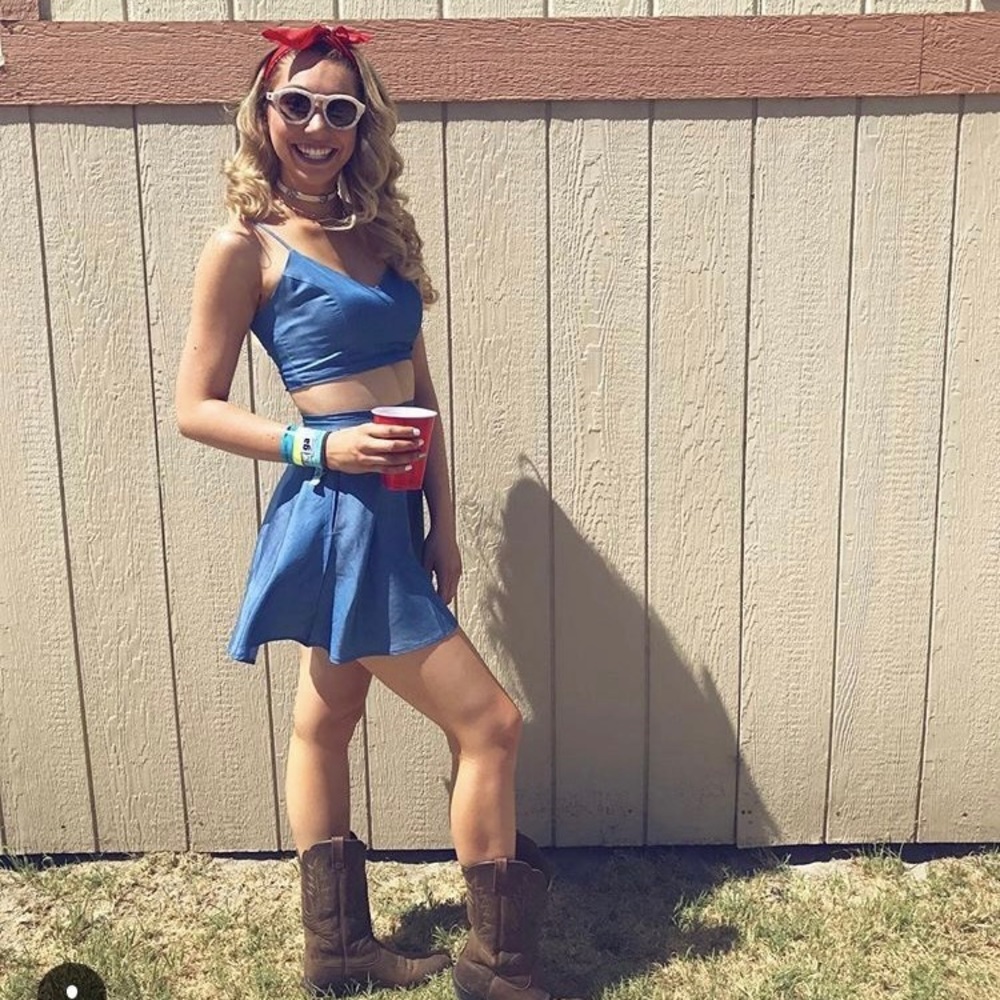 Chambray two piece set